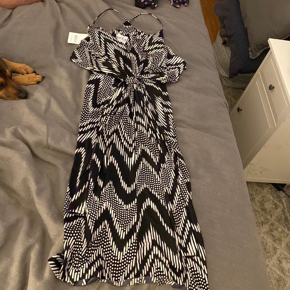 Misa dress black and white